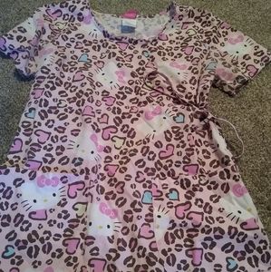 Hello kitty xs scrub top
